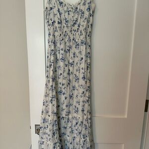 Reformation Cream Spaghetti Strap Maxi Dress